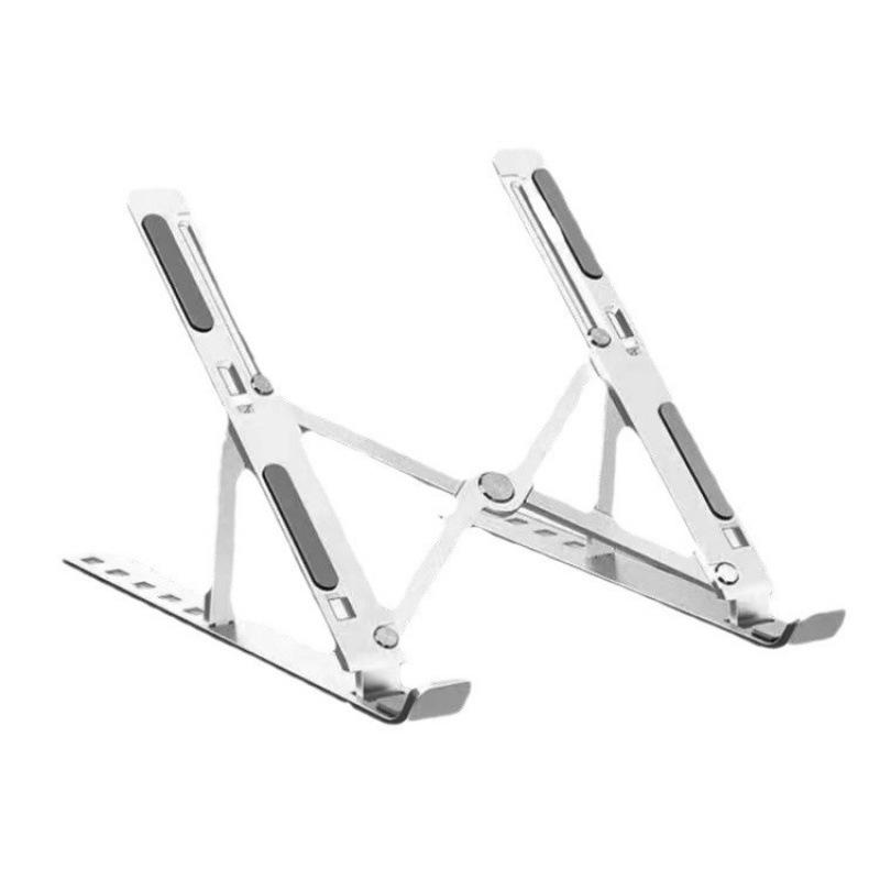 N3 Aluminum Laptop Stand: Adjustable Height, Portable Computer Riser with Cooling and Storage.