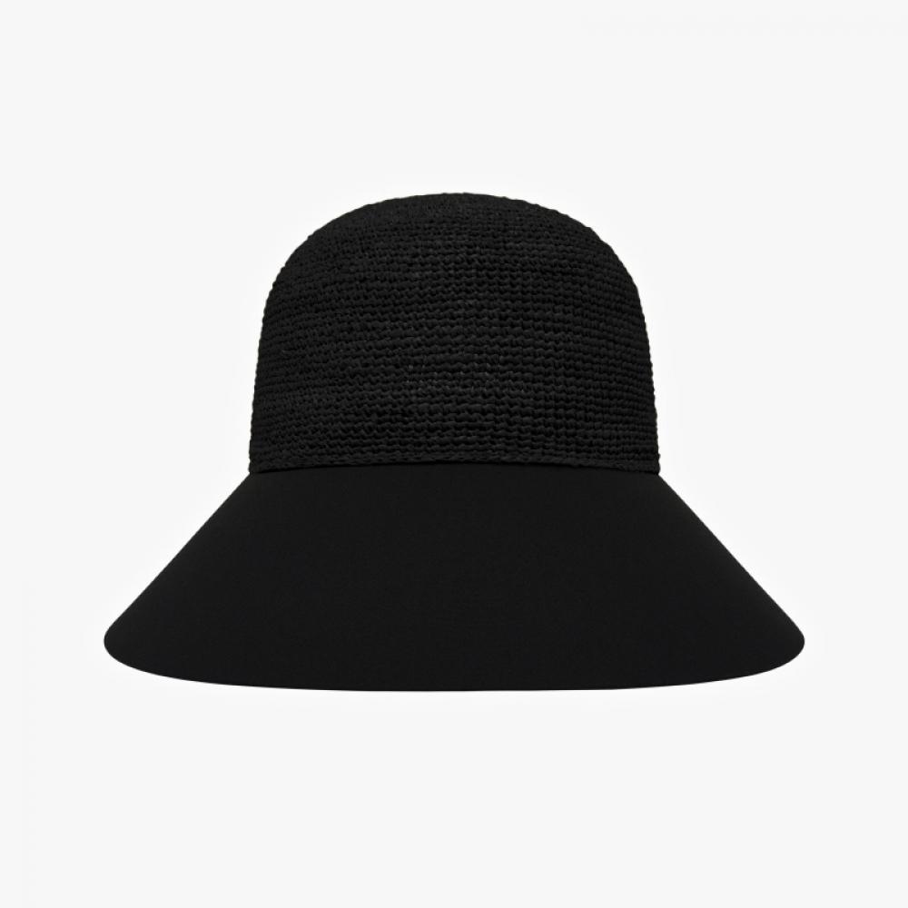 Helen Kaminski Blaze Charcoal Black Visor Sun Cap Hat50530