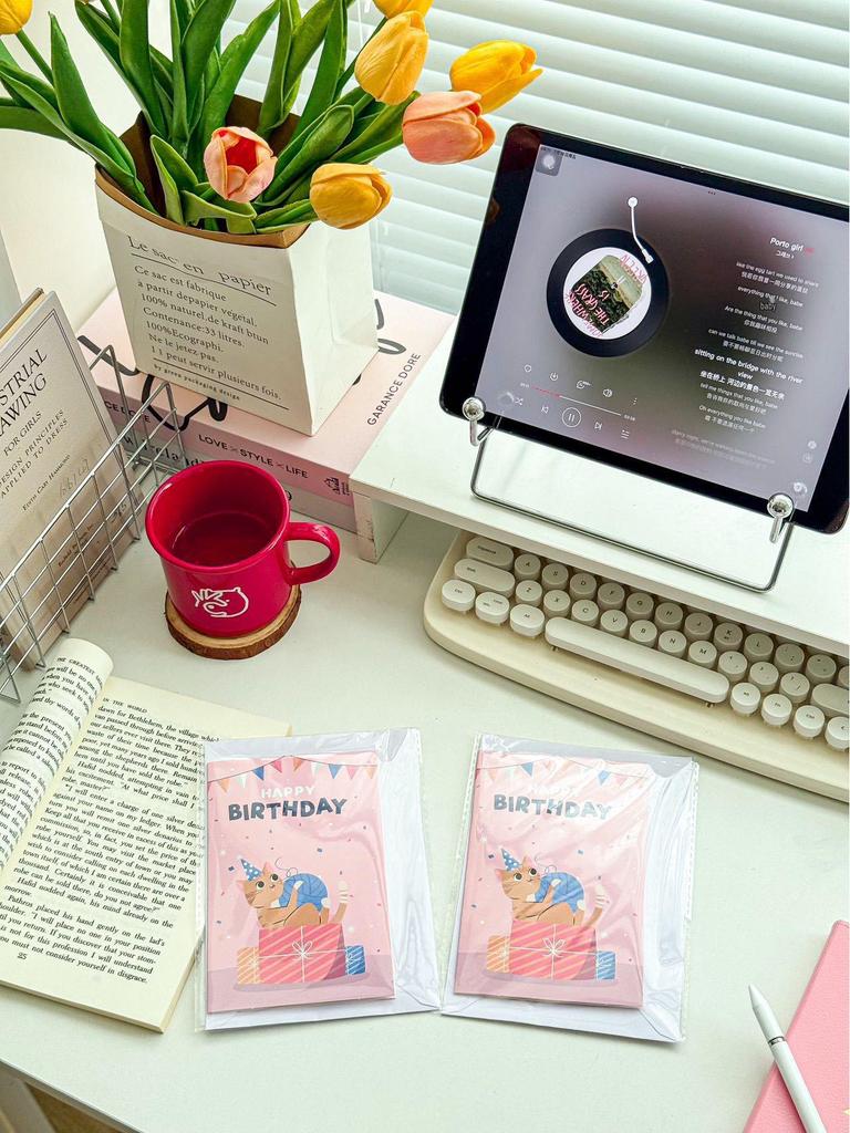 Teacher’s Day 3D Cartoon Greeting Card for Birthdays, Qixi, and Christmas with Postcard and Envelope