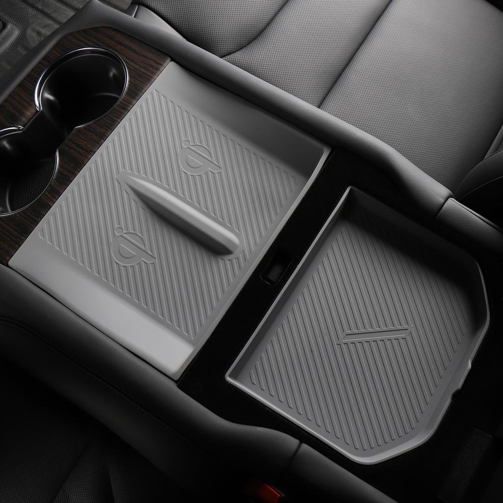 Luckeasy For Tesla Model S X - Wireless Charging Pad Central Control Pad Armrest Box Storage Pad Interior Accessories