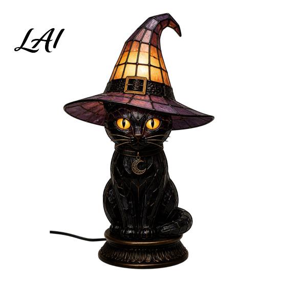 Magiczna Lampa Tematyczna Lampa Kapelusz Czarownicy Kolorowe Światło LED Halloweenowy Stół z