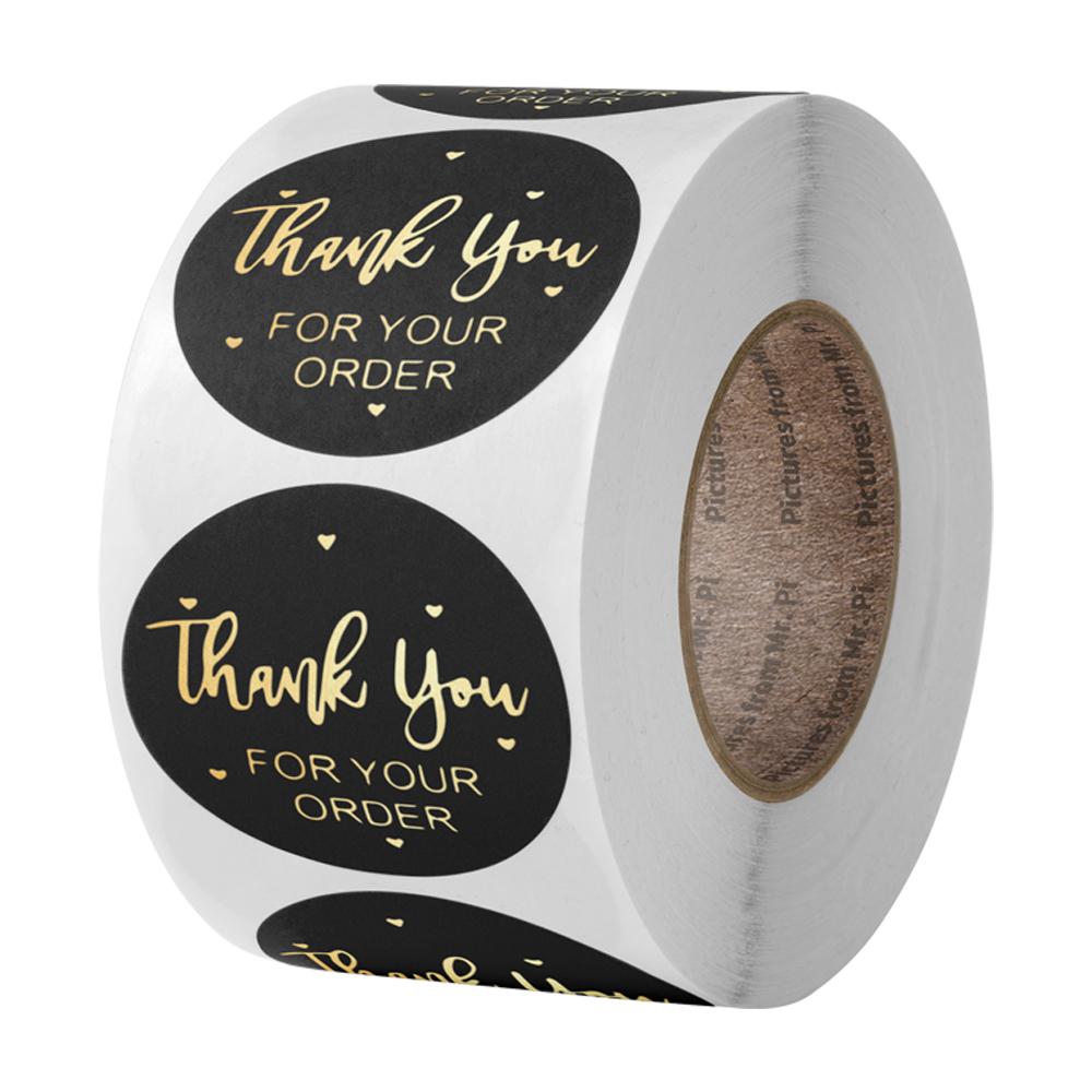 100-500Pcs High-Quality Circle High-Quality Thank High-Quality You High-Quality Stickers High-Quality Stationery High-Quality Seal High-Quality
