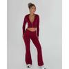 Autumn Y2K Sports Spice Girls Millennial Knitted Hooded High Waist Suit