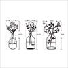 3 Pcs Black Metal Flowers Wall Decor - Metal Vase Wall Art. Hanging Metal Wall Sculptures for Indoor Spaces Like Kitchen