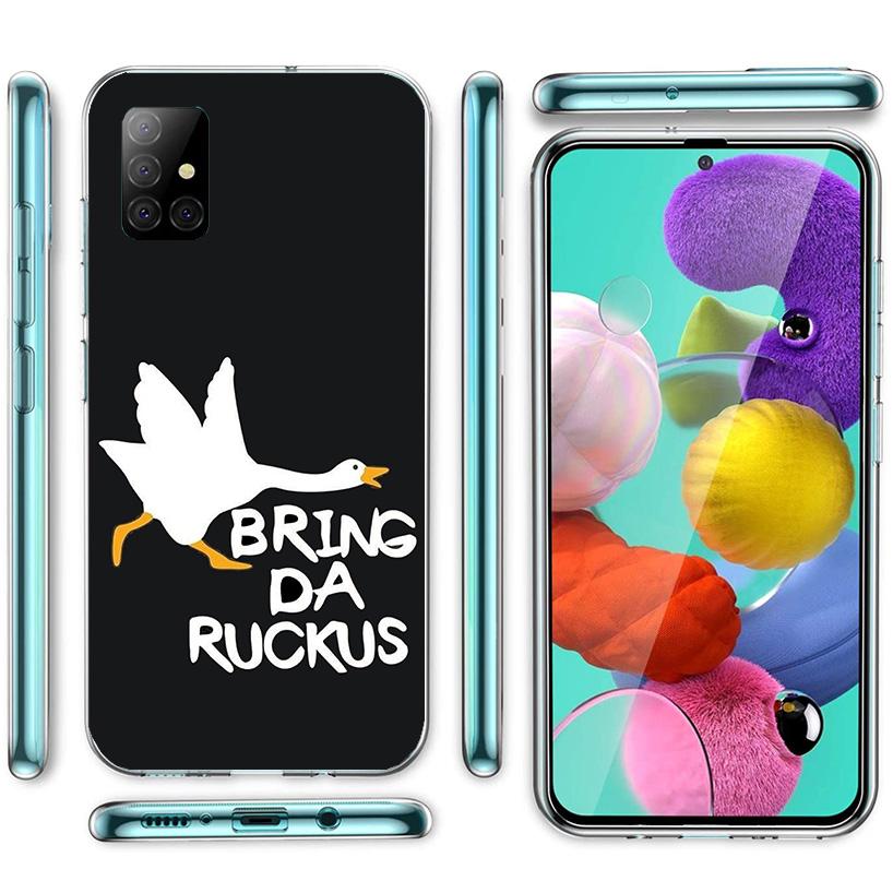 Cartoon Duck Goose Game Cover Phone Case For Samsung Galaxy A12 A22 A32 A52 A72 A02S Phone Case Note 20 Ultra 10 S10 Plus A51 A7