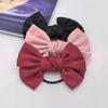 Korean Retro Satin Large Bow Elastic Hair Tie – Multi-Color Versatile Hair Accessory for Girls
