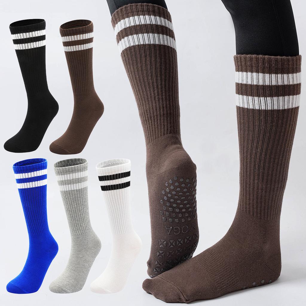 Ladies' Mid-tube Bottom Non-slip Yoga Socks Women  Fitness Pilates Indoor Floor Dance Socks for Gymnastic Ballet