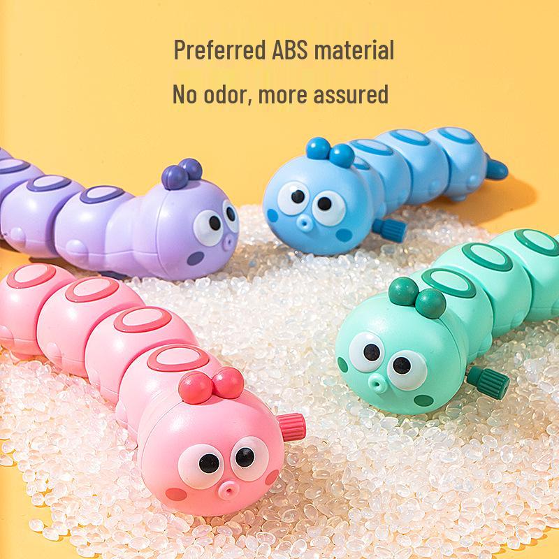 Adorable Wind-Up Cartoon Caterpillar Toy - Encourages Crawling, Durable & High-Quality