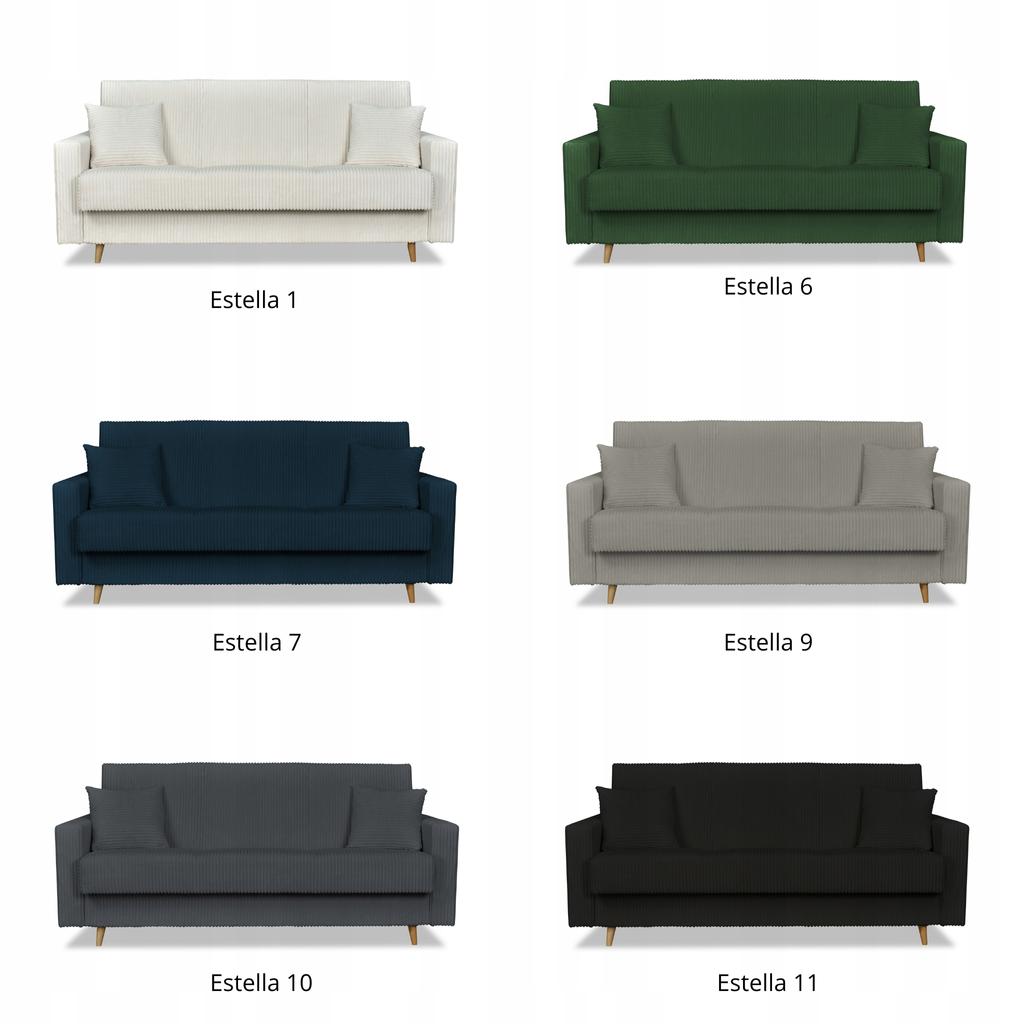 Sofa Bed Rene Sofa Bed with Storage Family Meble Corduroy Green