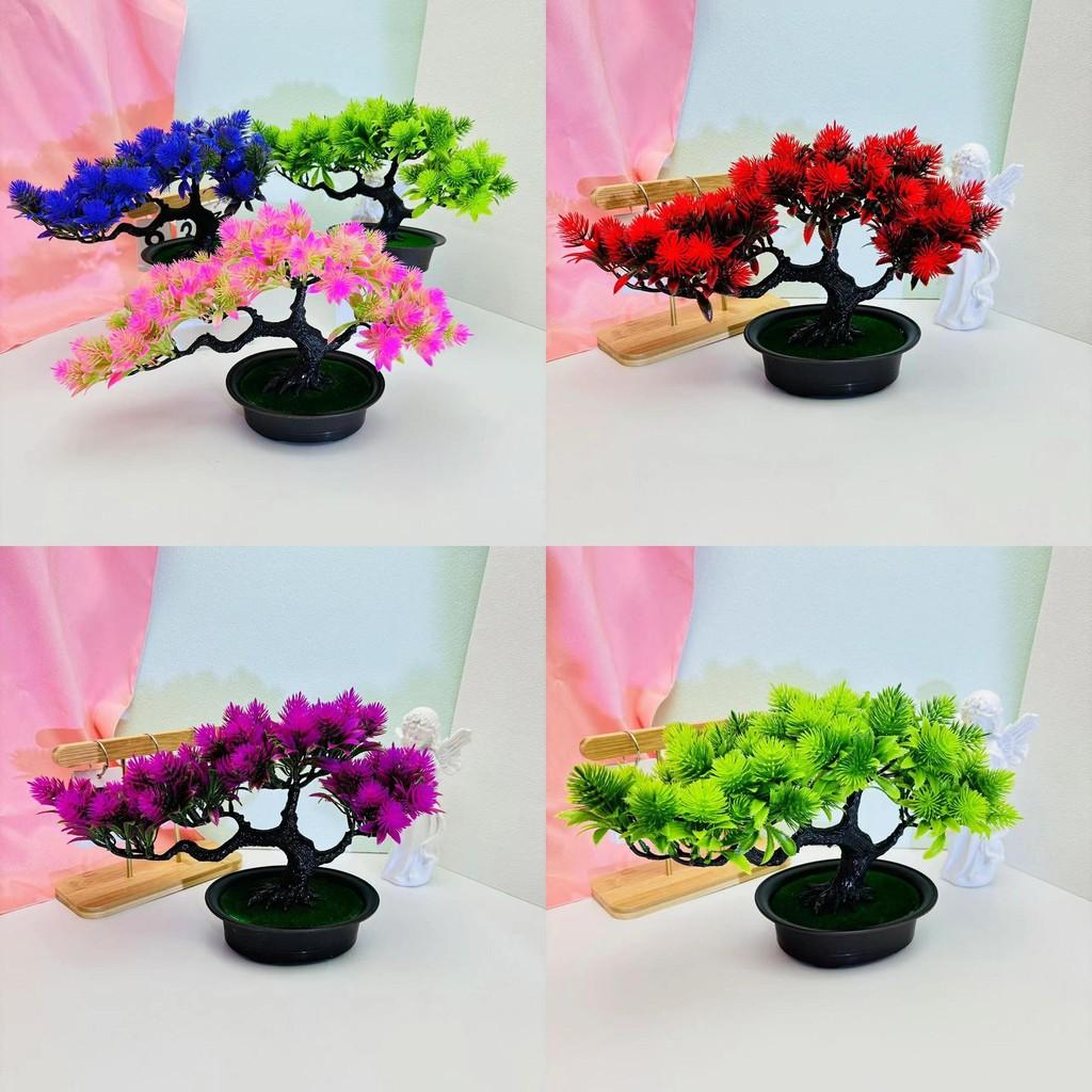 Pine Guests Greeting Artificial Tree Potted Plant For Garden And Display Office