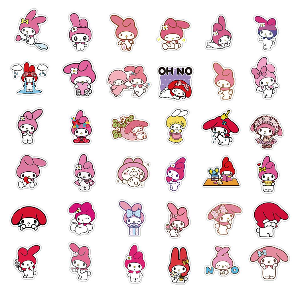 50/100PCS Sanrio My Melody Kawaii Cartoon Stickers Graffiti Phone Laptop Luggage Guitar Notebook Waterproof Stickers Kids Toys
