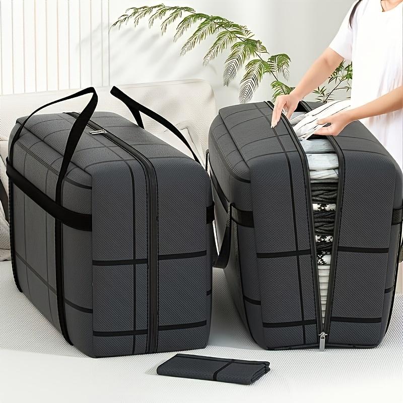 Black Moving Storage Bag - Features Reinforced Handles, a Thick And Durable Luggage Bag, Multifunctional for Organizing Clothes, Quilts, And Stockings