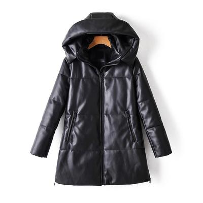 Mujer Moda Otoño Invierno Abrigo Chaqueta Manga Larga Cremallera Nuevas Mujeres Elegantes Sueltas Chaquetas De Cuero Con Capucha Abrigo Señoras Tops Abrigo De Motocicleta Ropa De Abrigo