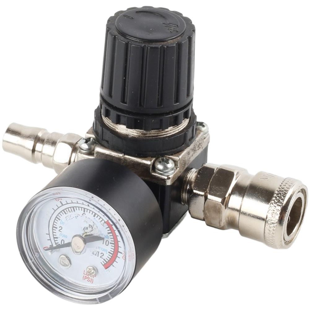 1 Stück Quadratisches Druckregelventil mit Schnellkupplung für Kompressor Pneumatische Werkzeuge Zubehör