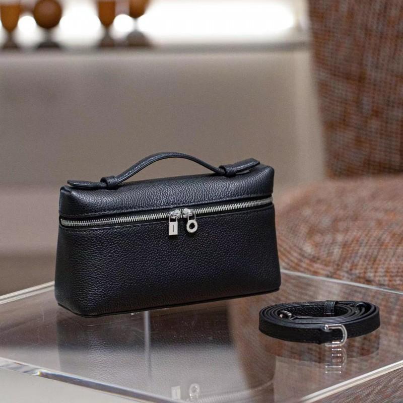 2025 Genuine Leather Lunch Box Bag Crossbody Shoulder Handbag Women 19cm Medium Size