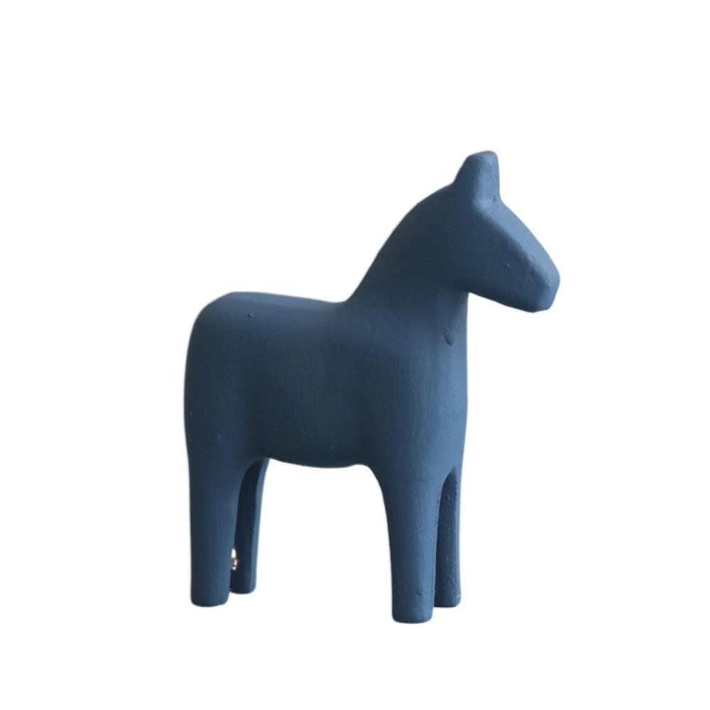 

Минималистичное украшение в виде лошади Современные миниатюрные фигурки Поделки Статуэтка лошади Вход S синий