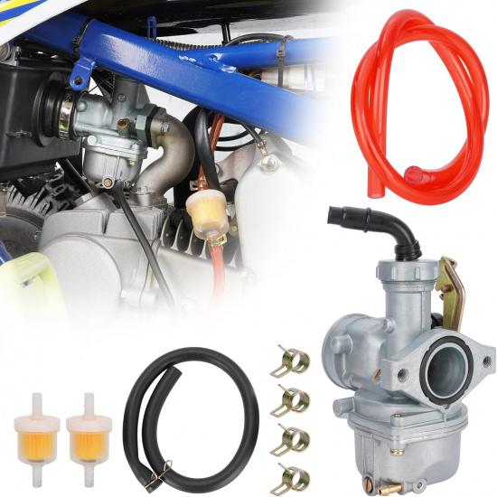 RUTU PZ22 Carburetor 22mm Carb with Fuel Filter Cable Choke for SSR 110cc 125cc Sunl Roketa Taotao Monkey Coolster ThumpStar CRF Pit Bike Atv Quad