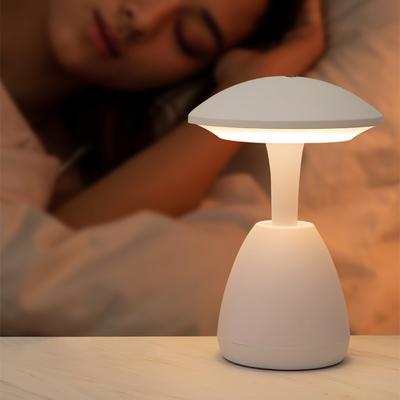 LED Mushroom Small Table Lamp Portable USB Charging Dimmable Flower Bud Lamp Bedroom Bedside Lamp