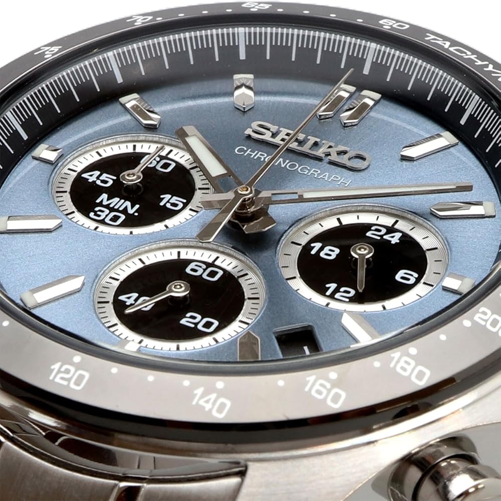 Ανδρικό Ρολόι Seiko Χρονογράφος 1/5 Δευτερολέπτου Quartz SBTR027 Μπλε-Γκρι Μεταλλικό [Επίσημο Ιαπωνικό Προϊόν]