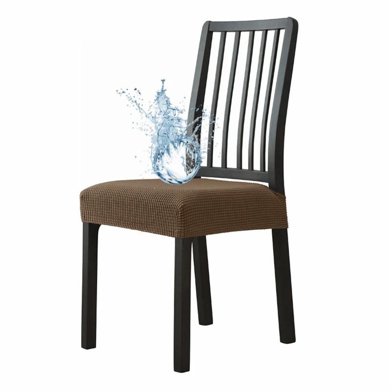 Soft Cheap Waterproof Chair Covers Solid Colours Chair Cover Stretch Elastic Office Chair Banquet Furniture Protector Home Decor