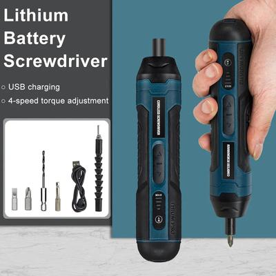 Mini-Elektroschraubendreher-Set USB Wiederaufladbar 1300mAh Einstellbare Leistung Bohrer Multifunktions-Demontage Drehmoment Reparaturwerkzeugsatz