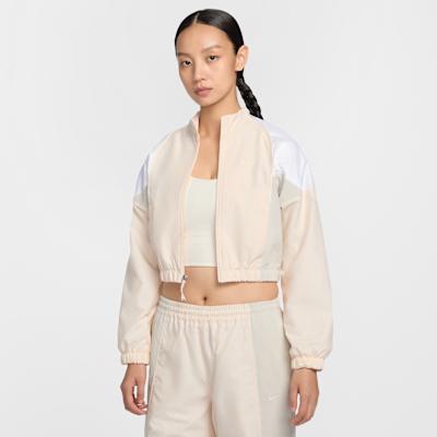 Nike Jackets Women s Pink Chalk White Stand Collar Moderate Other XS