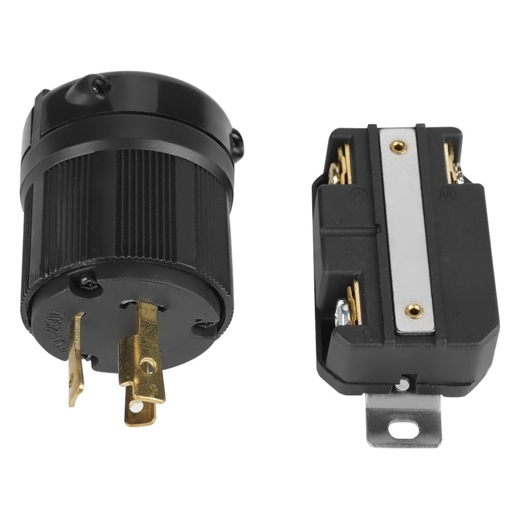 NEMA L6-30P L6-30R 30A  Lock Electrical 3 Pin Plug Receptacle Connector Male & Female  Lock Plug L6-30P Plug