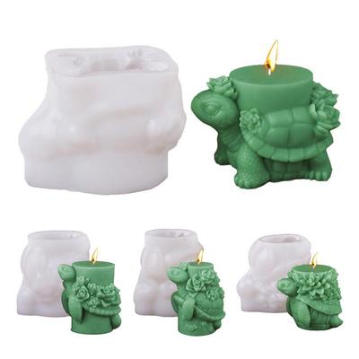 3D Candle Silicone Mold Succulent Turtle Diffuser Stone Ornament Resin Animal Moulds Cake Clay Making Crafts Accessories