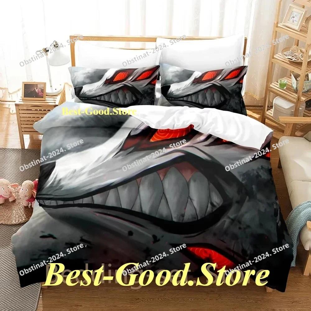 Fox Dveil Kon chainsaw man Bedding Set Printed Bed Set With Pillowcase Bed Duvet Cover Single Double Queen Super King Size