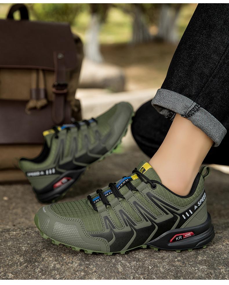 Hiking Shoes Men's Outdoor Rubber-Soled Non-Slip Tactical Training Shoes Lightweight Comfortable Hiking Travel Sports Shoes Men