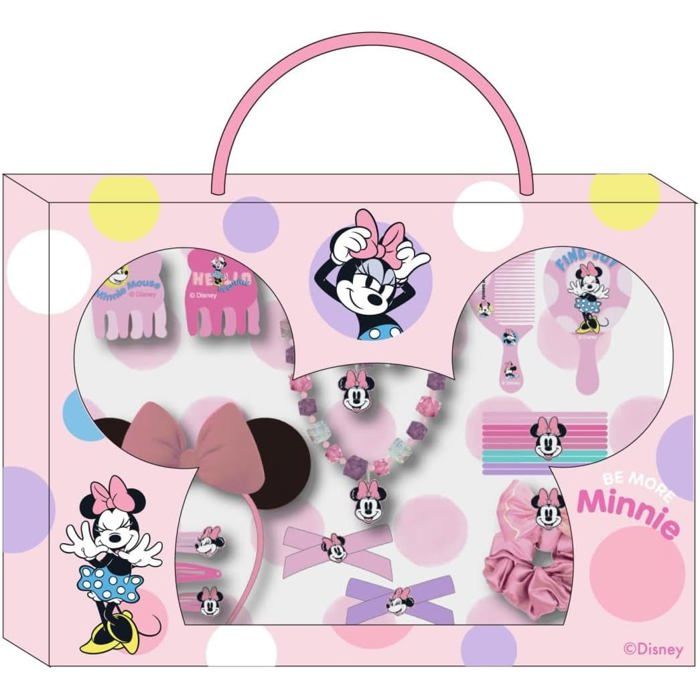 Set de beauté - Minnie Mouse - Disney – Coffret coiffure et bijoux