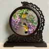 1pc, Su Embroidery Ornaments, Chinese Embroidery Crafts, Double Sided Embroidered Ornament, Solid Wood Desktop Decoration