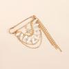 Multi Layer Stylish Eight Pointed Star Tassels Brooch Lightweight Sweater Shawl Clip Alloy Jewelry Accessory