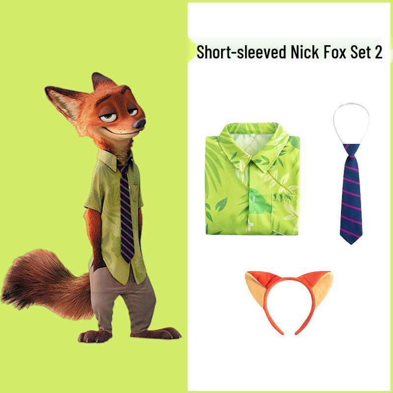 Nick Wilde Zootopia Cosplay Kostým Sada Košile pro Dospělé