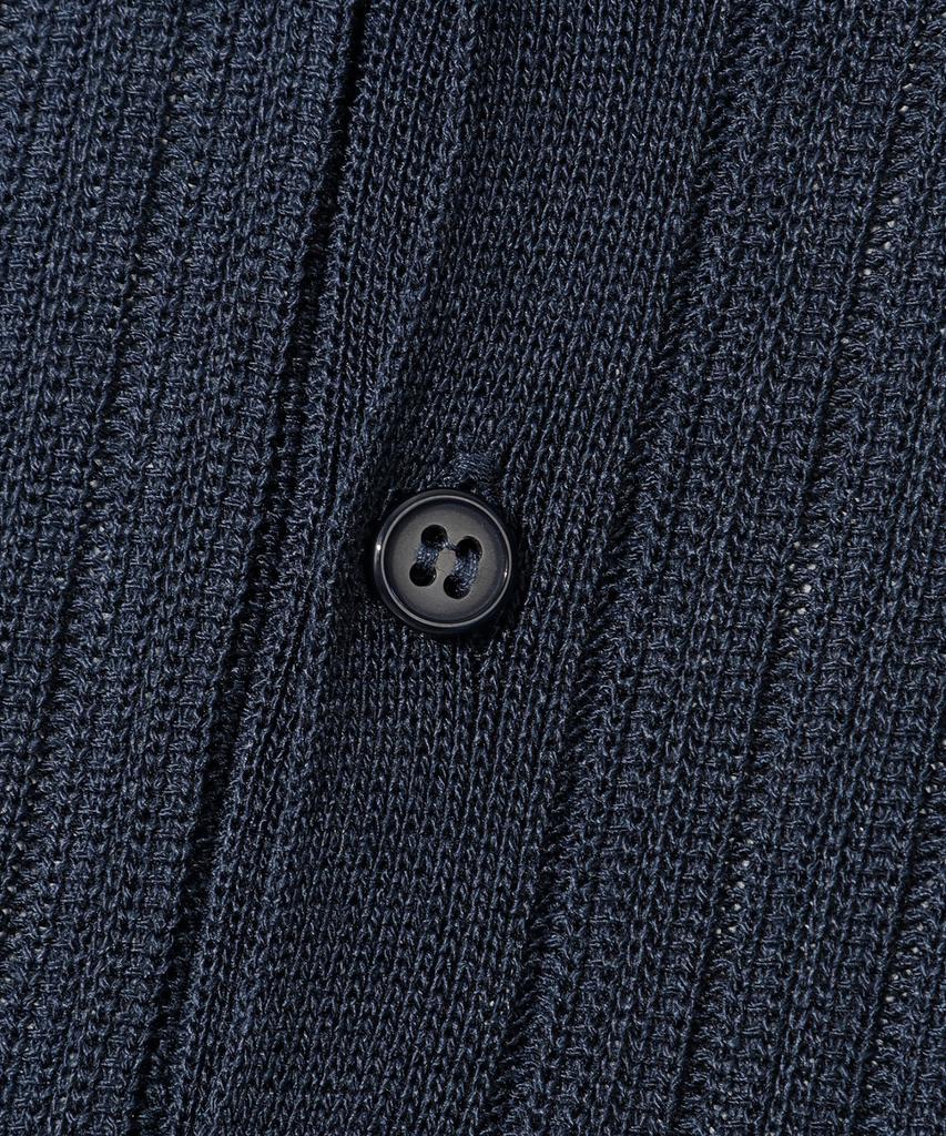 KIIMUIR Washable Cool Touch Henley Neck Crop Knit_Navy