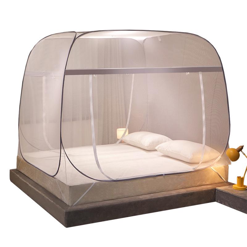 Mongolian Yurt-Style Mosquito Net for Dormitory Bunk Beds - Free Installation, Foldable, Fits Single to Full Size