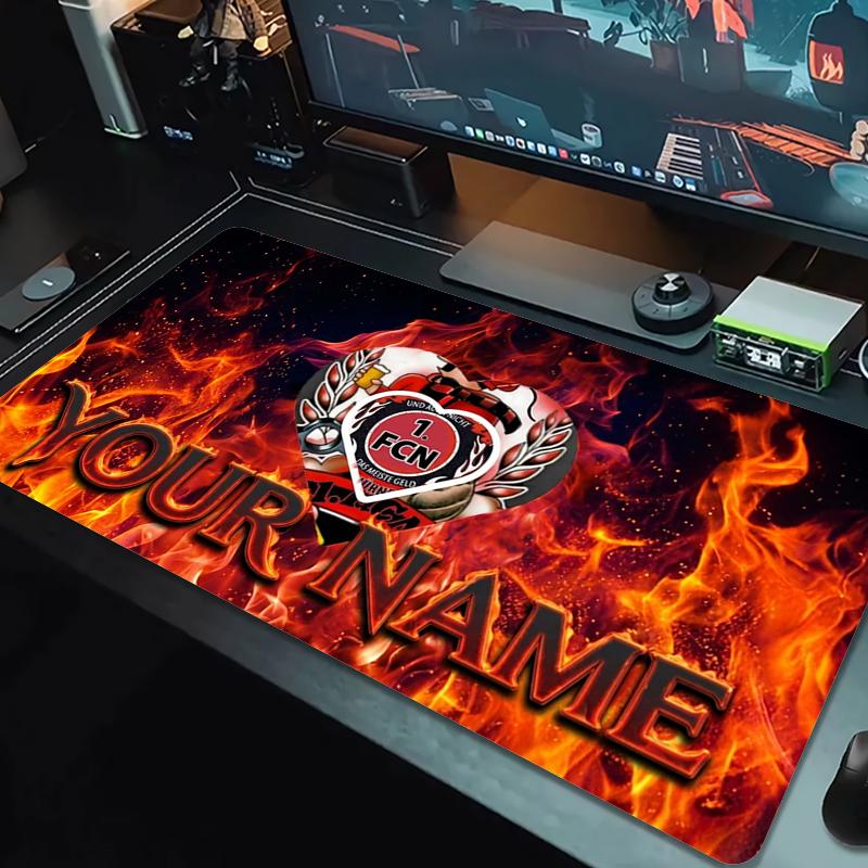 Custom Name Fc Nrnberg Mouse Pad Large Gaming Table Cushion Non-slip Laptop Tablet Big Mousepad XXL Mat Mini PC Playmat With Lock edge