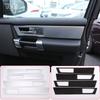 For Land Rover Discovery 4 LR4 2010-2016 ABS Black Wood grain/Silver Car  Interior Door Handle Panel Cover Trim Car Accessories