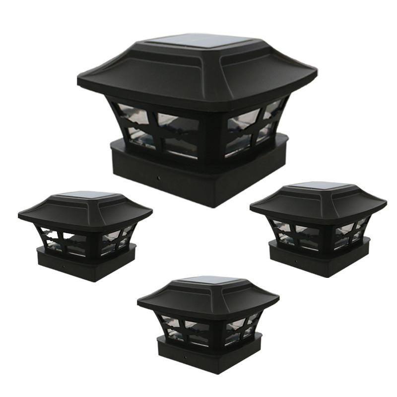 Solar Post Lantern With Led Light For Garden Pathway Outdoor Yard Decor