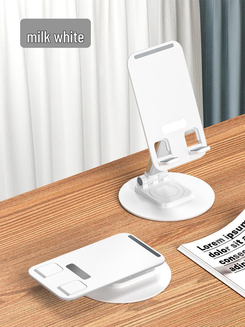 Adjustable Gold Metal Folding Phone Stand for Desktop and Live Broadcasts