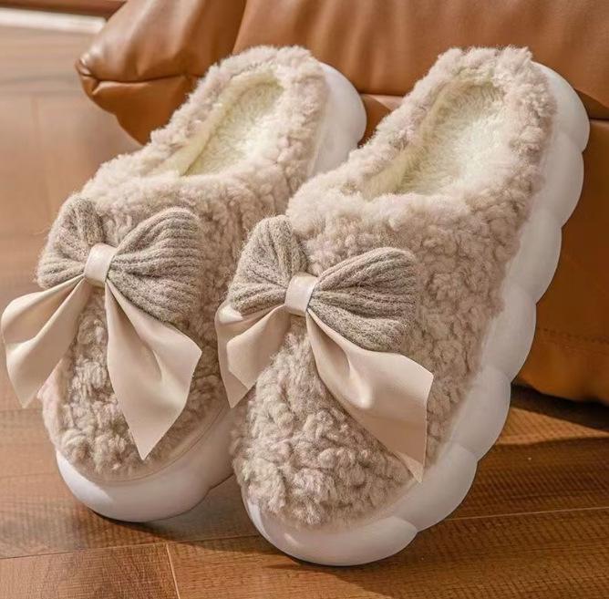 

Уютные флисовые тапочки из хлопка толщиной 4 см - Унисекс, с закрытым носком, зимняя домашняя обувь 38-39 [Order One Size Up]