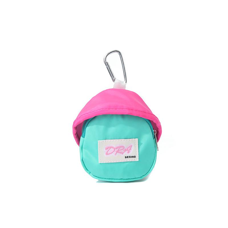 Mini Portable Candy Color Backpack Pendant: Mobile Phone, Earphone, Coin, and Key Storage Bag.