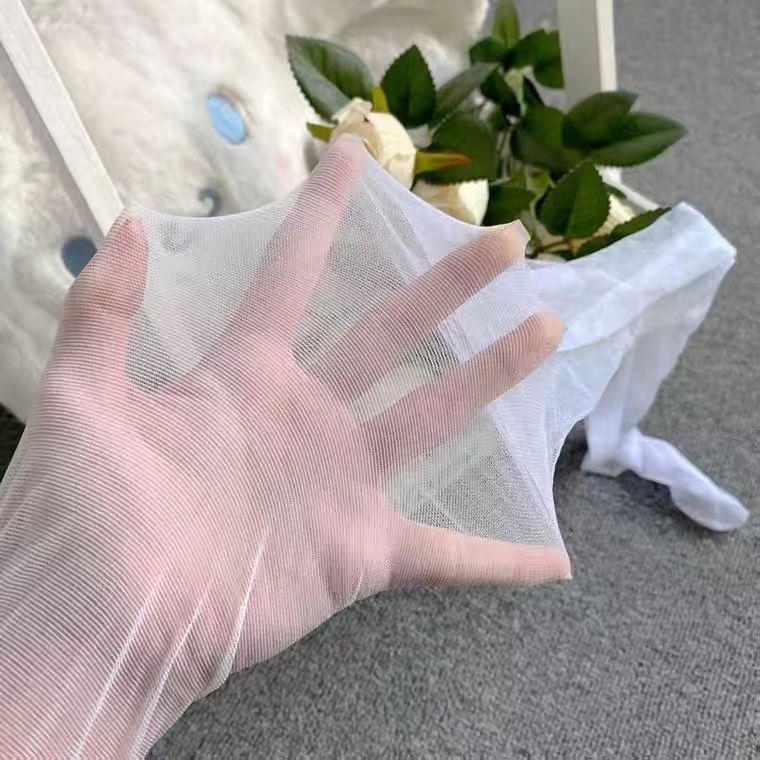 Ultra-Thin Open Crotch Skin Tone Black Stockings - Summer Bare Leg Look for Women