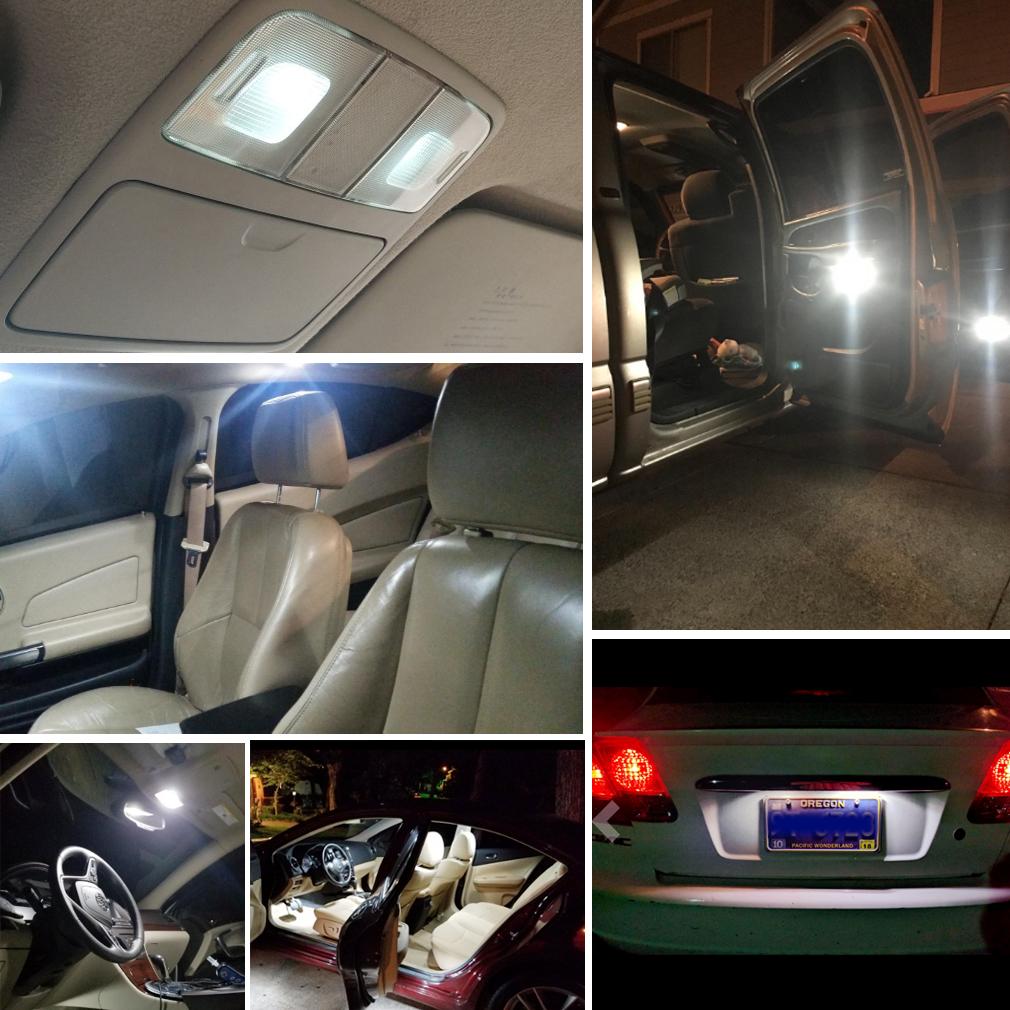 10Pcs Ceramic T10 W5W LED Bulb 194 168 Led Canbus 2SMD 2835 Car Interior Lights Wedge Side Marker Clearance Auto Lamp 12V White