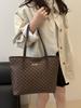 2025 Summer Women's French Tote: Large Capacity Solid Color Shoulder Handbag with Letter Design