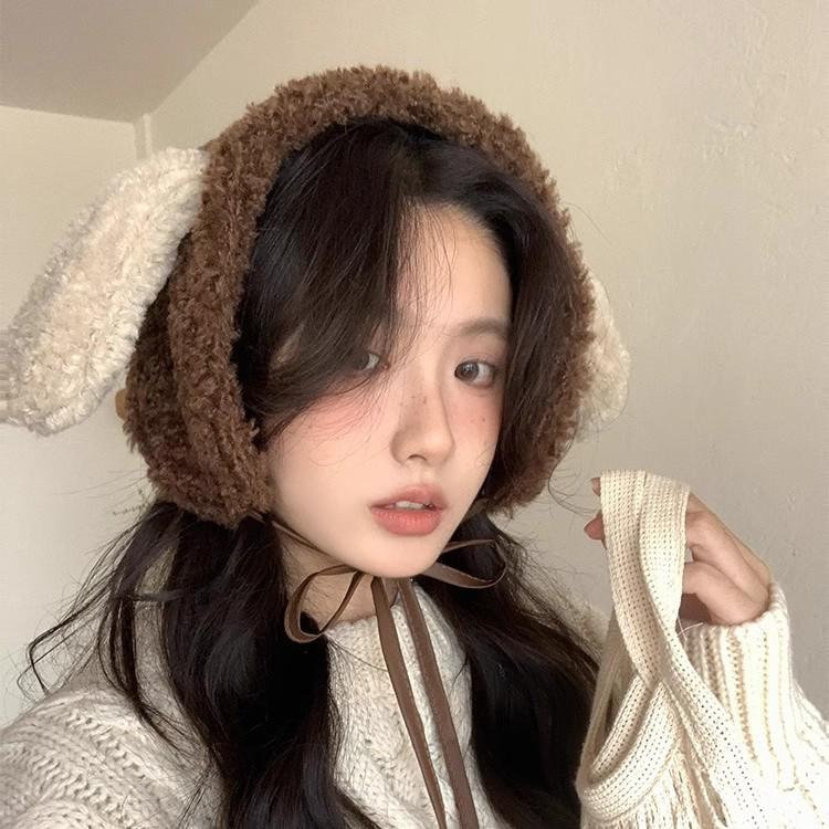 Korean Style Cute Puppy Plush Earmuffs: Women's Winter Windproof Ear Warmers