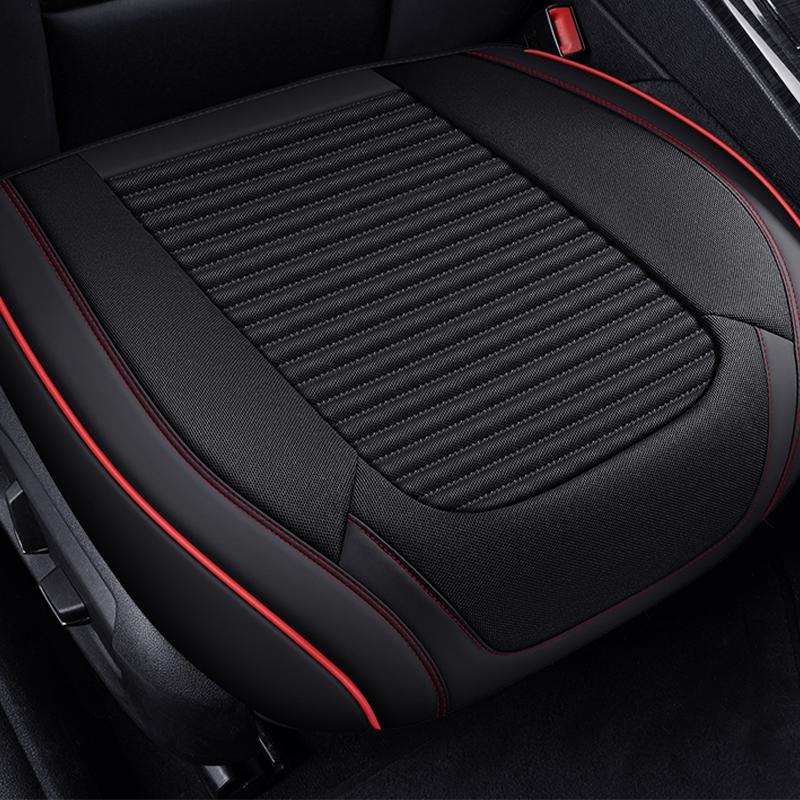 Pu Genuine Leather Auto Seat Case Universal Vehicle Seat Cushion Anti Slip Chair Protector Mat Waterproof Sweatproof Surface