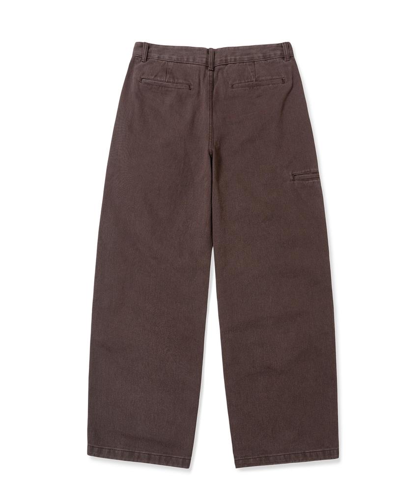 ANNOT One-Tuck Work Chino Pants Brown