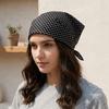 Polyester Polka Dots Triangle Scarf Thin Head Wraps Stacked Wear Foulard Hair Band  Travel Matching