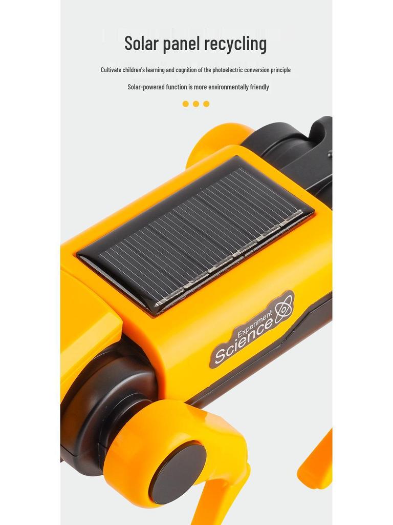 DIY Solar-Powered Mechanical Dog & Cat Educational Toys for Kids